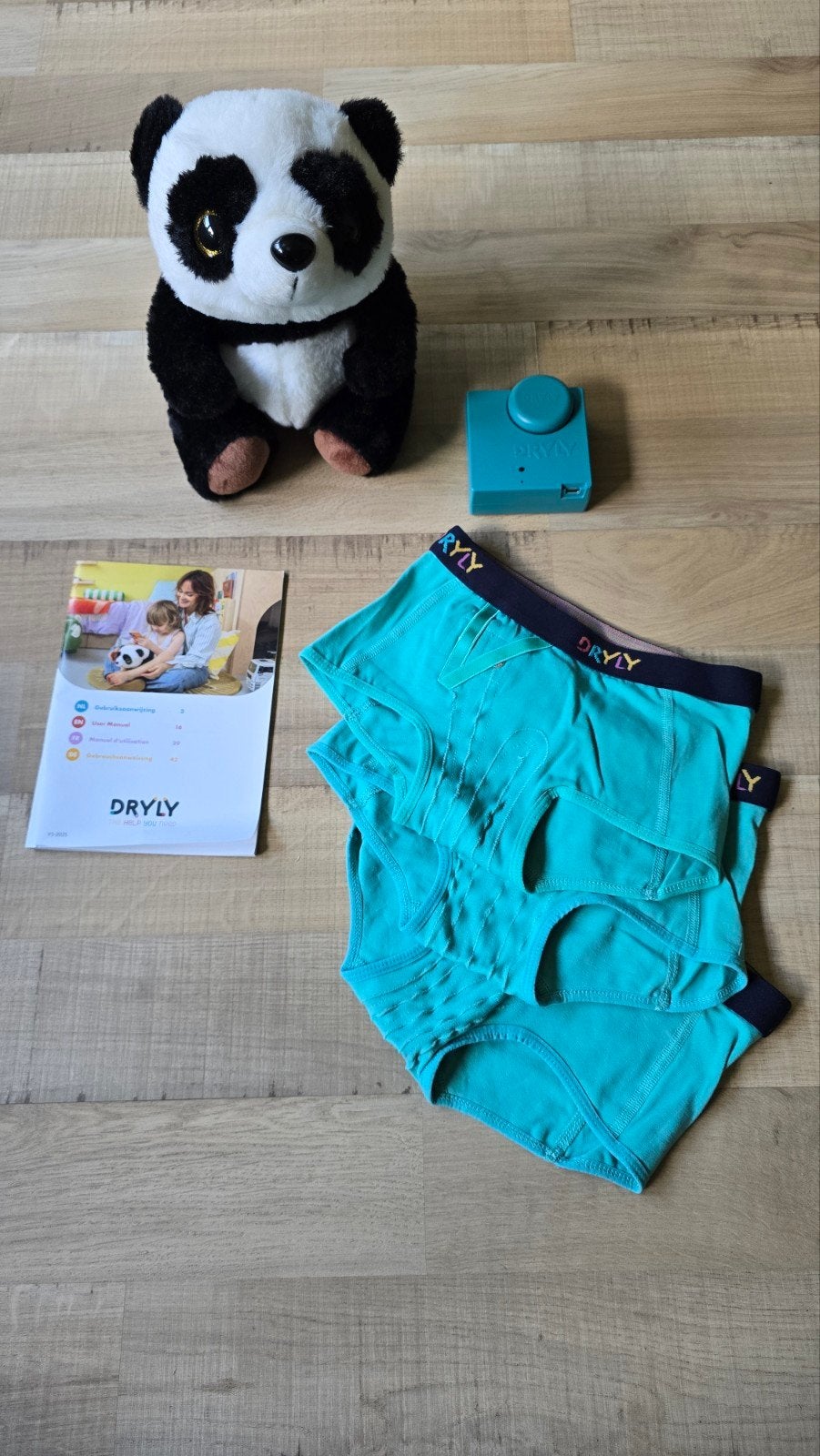 Dryly plaswekker set met panda knuffel en onderbroeken, Ophalen of Verzenden, Nieuw