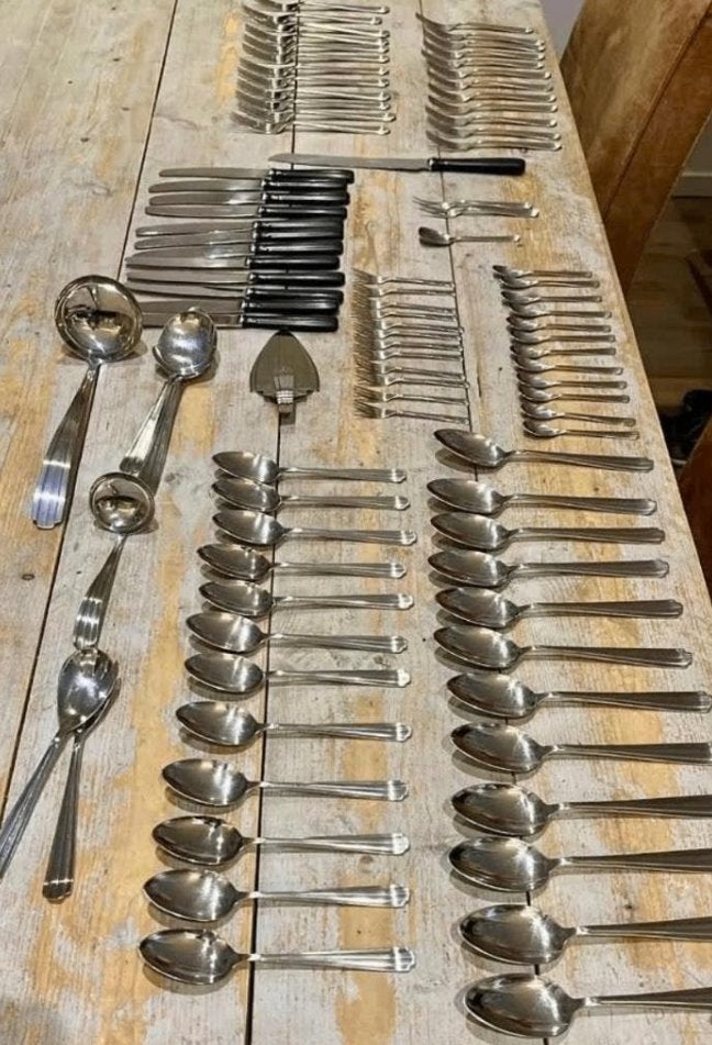96-delig bestekset jaren 50: Gero Zilmeta model 552, Antiek en Kunst, Antiek | Bestek, Ophalen of Verzenden