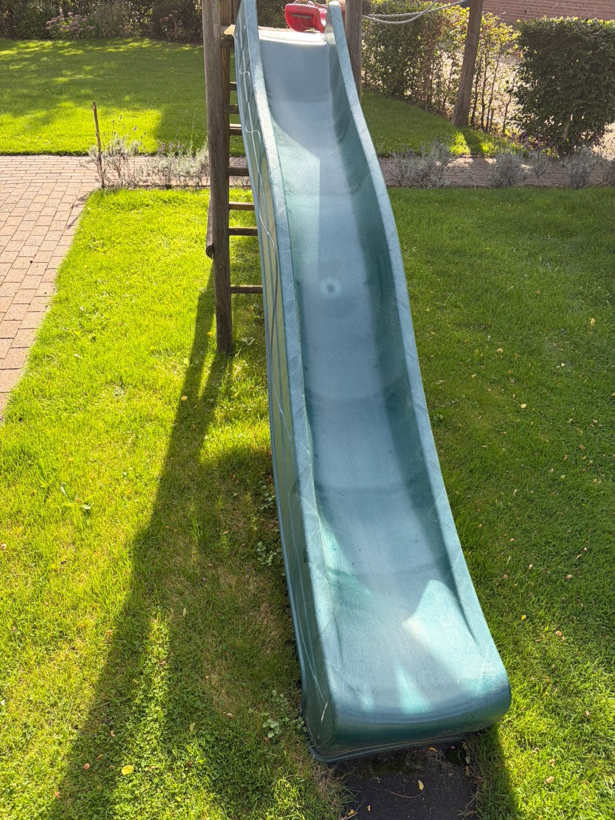Glijbaan groen zonder palen/trap, Ophalen, Gebruikt, Glijbaan