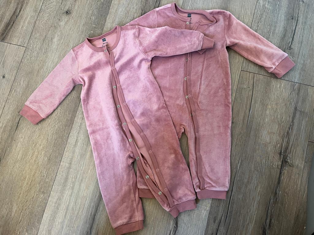 HEMA baby pyama rib roze maat 86-92 (2 stuks), Ophalen of Verzenden, Zo goed als nieuw, Meisje