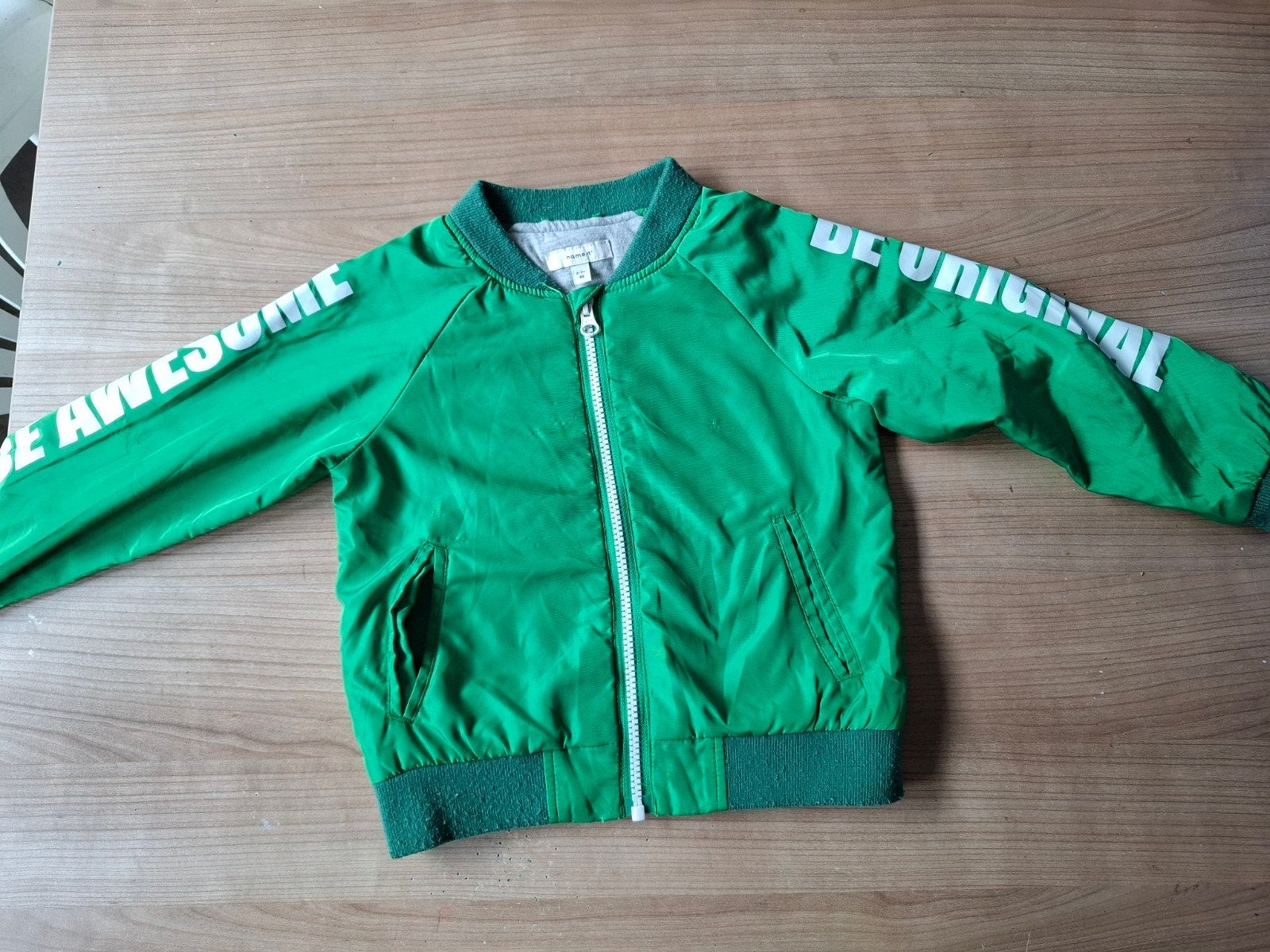 Groen bomberjack Name It maat 98, Kinderen en Baby's, Ophalen, Gebruikt, Name it, Jongen