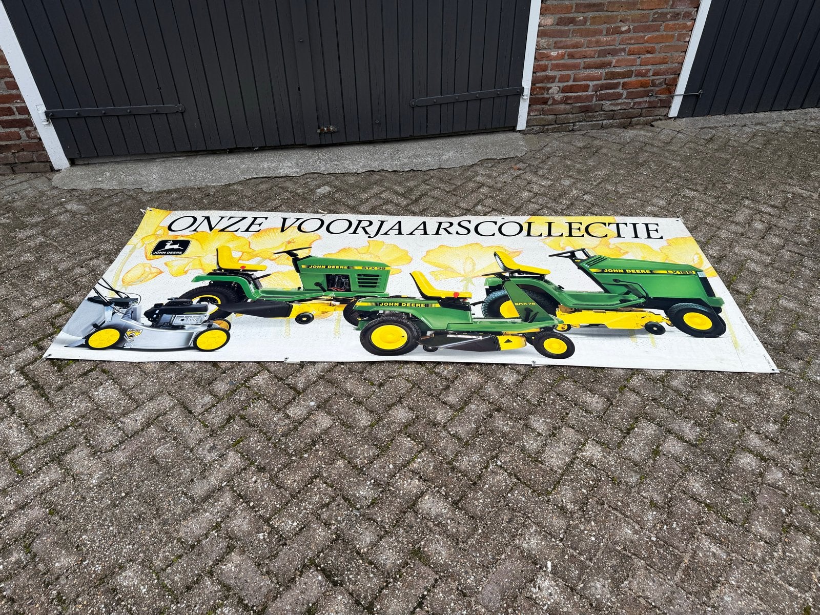 Originele John Deere banner 3x1 meter, Ophalen of Verzenden, Gebruikt, Reclamebord