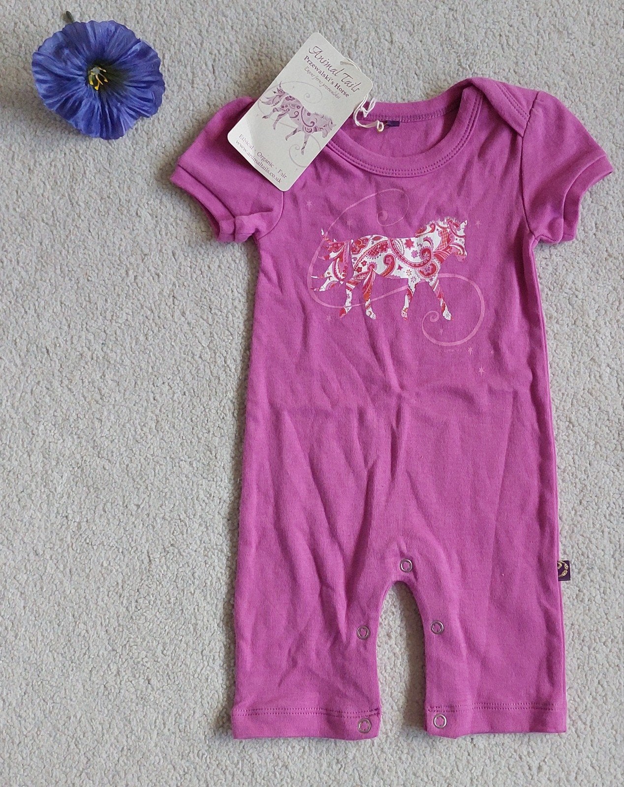 Nieuwe paarse romper met eenhoornprint - Animal Tails, Kinderen en Baby's, Babykleding | Overige, Ophalen of Verzenden, Nieuw