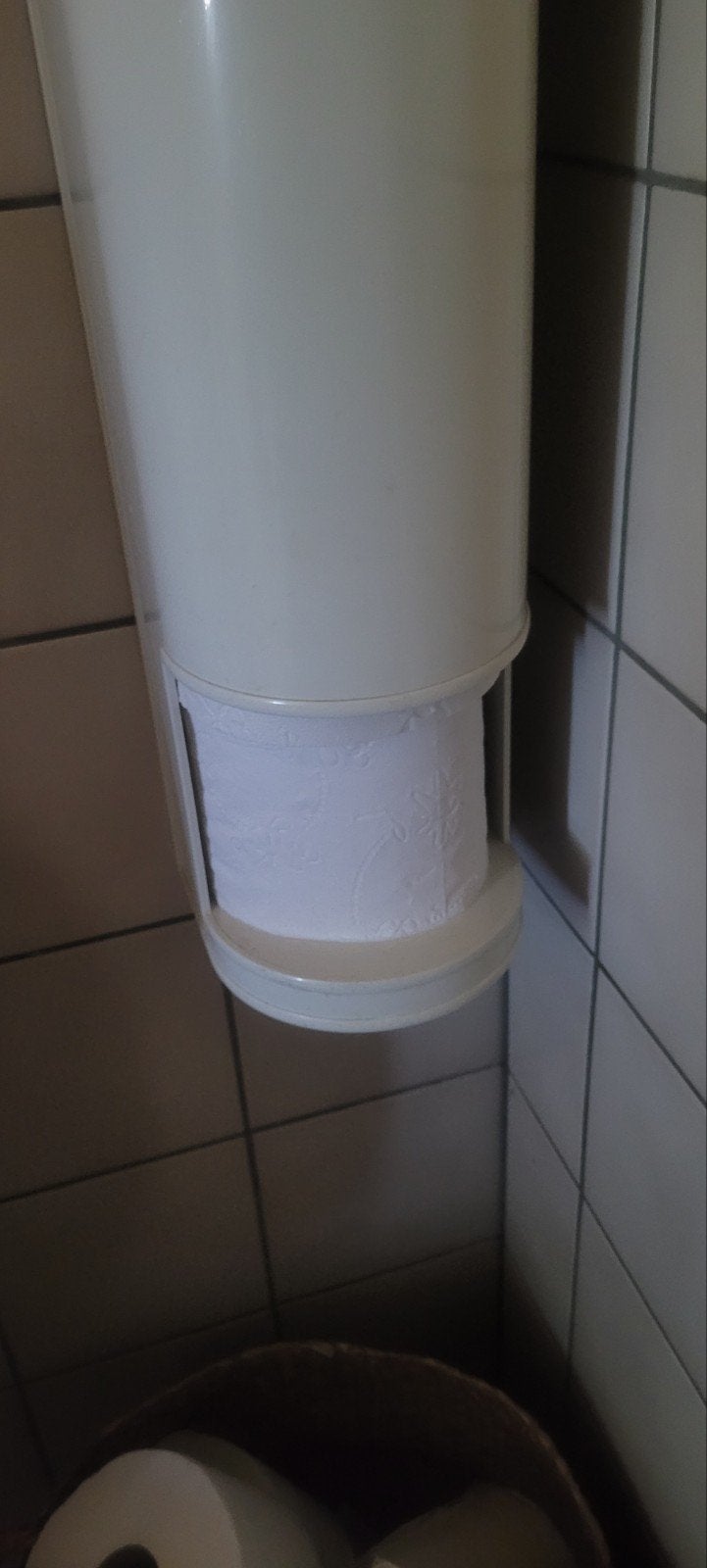Witte toiletrolhouder voor meerdere rollen, Ophalen of Verzenden, Zo goed als nieuw, Wit, Toilet-accessoire