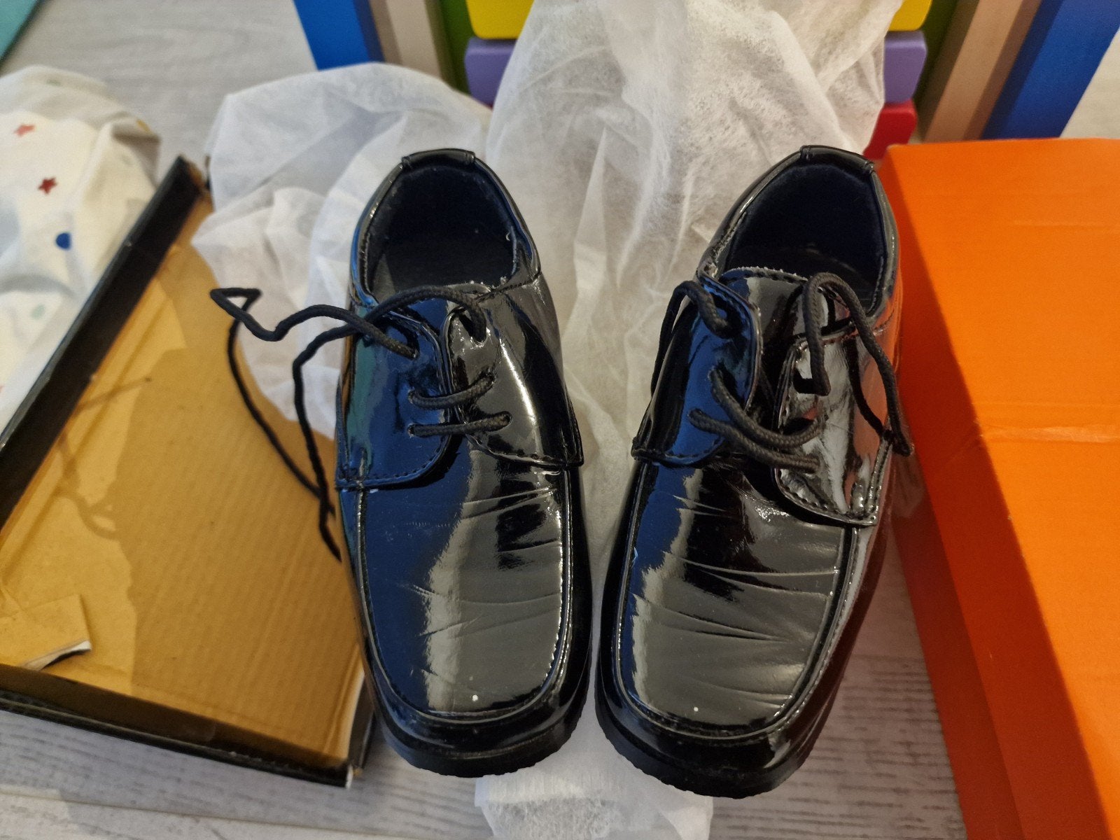 Jongens Lakzwarte Schoenen Maat 22 met Veters, Ophalen, Nieuw, Jongen, Schoenen