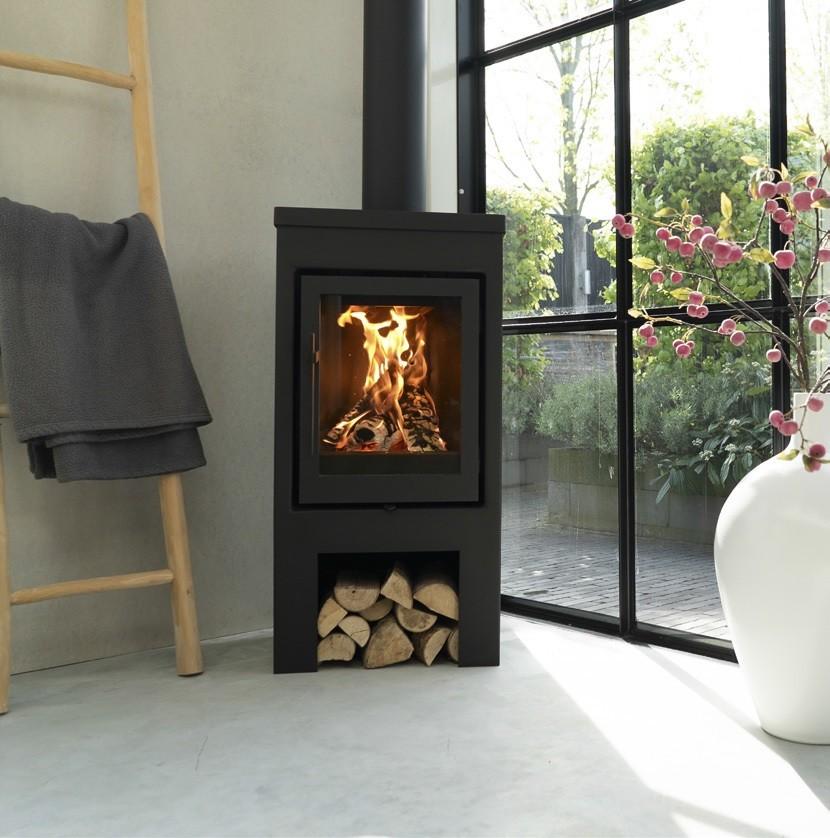 Buntfires Flores 5 Eco bovenaansluiting, Huis en Inrichting, Kachels, Nieuw, Vrijstaand, Houtkachel, Hout, Ophalen of Verzenden