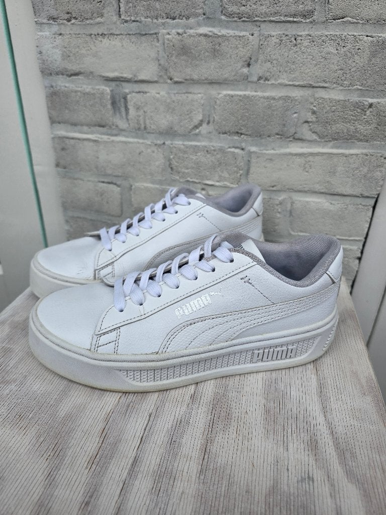 Puma Smash Platform V3 Wit - 38, Puma, Wit, Ophalen of Verzenden, Sneakers of Gympen