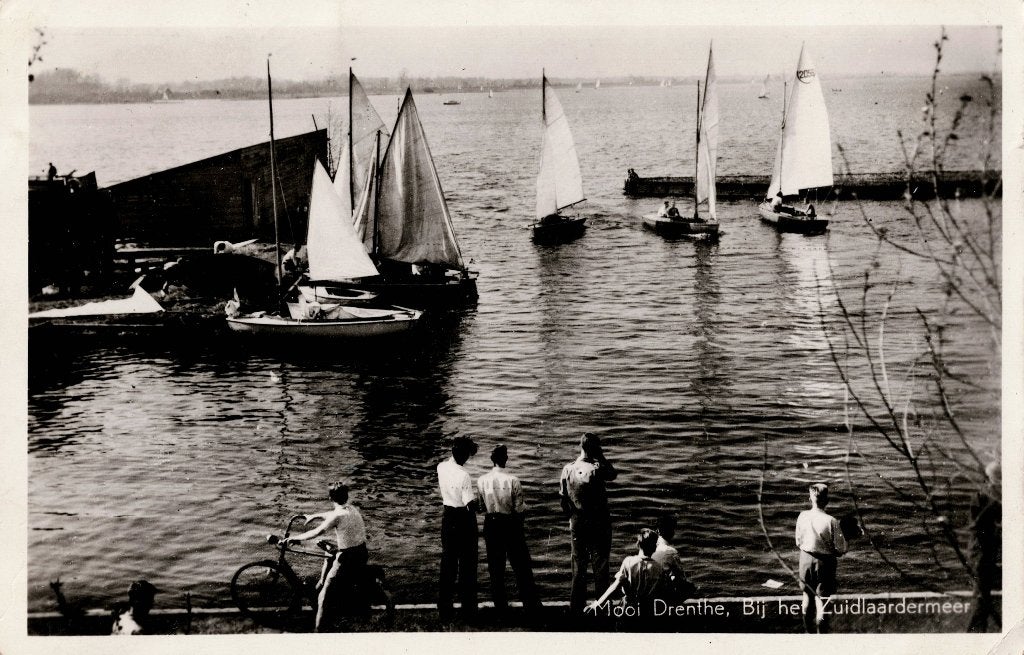 Zuidlaren – Zuidlaardermeer. Gelopen Maastricht 1958., Ophalen of Verzenden, 1940 tot 1960, Gelopen, Drenthe