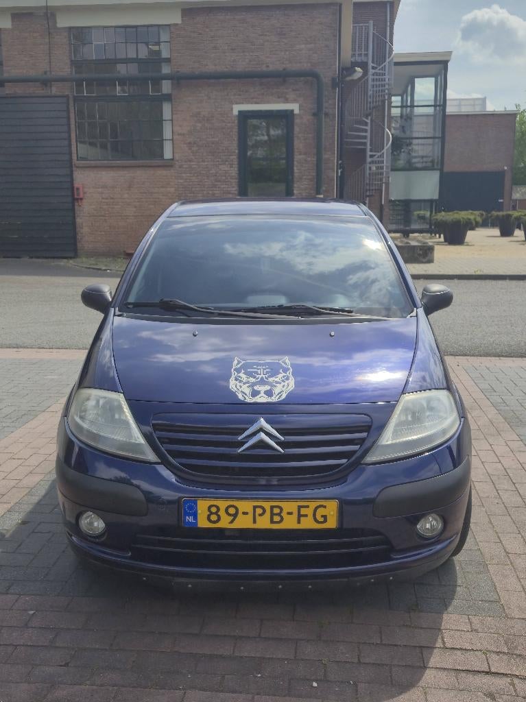 Citroën C3 1.4 I 2004 Blauw Nieuwe APK rijdt goed!, Voorwielaandrijving, Winterpakket, Stof, Blauw