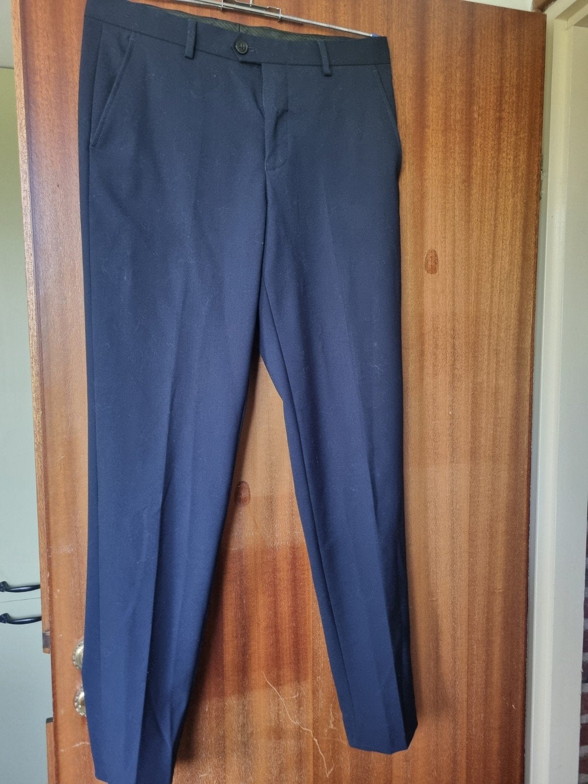 WE - Donkerblauwe pantalon maat 46 - Zo goed als nieuw, WE, Blauw, Ophalen of Verzenden, Zo goed als nieuw