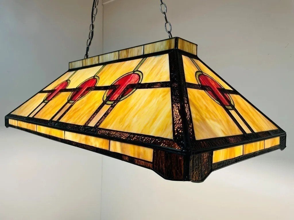 Tiffany Stijl Hanglamp - Art Deco Glas-in-lood Design, Ophalen of Verzenden