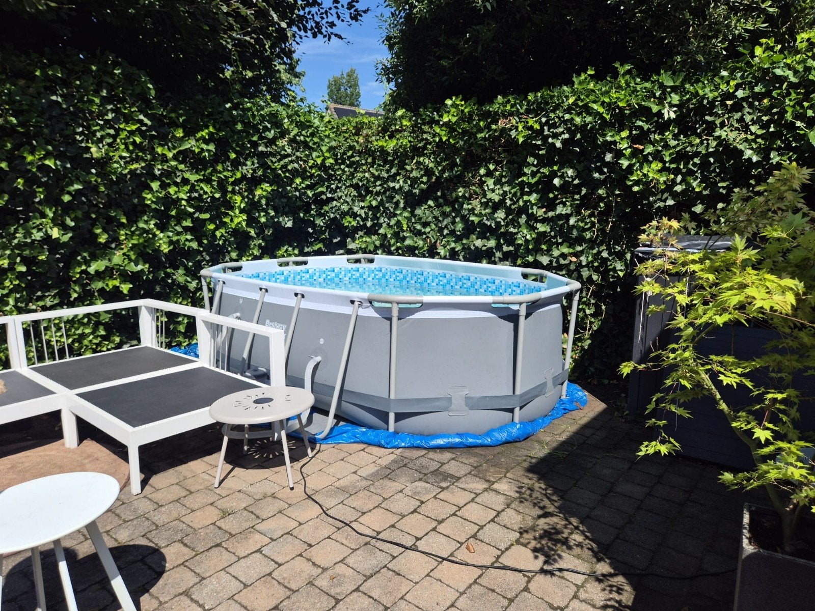 Sjouwkorting! Complete zwembadset (305x200 cm) + extra's, Tuin en Terras, Zwembaden, Ophalen, 200 tot 300 cm, 80 tot 120 cm, Opzetzwembad