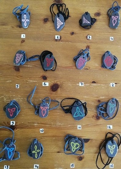 leisteen ketting keltisch - diverse uitvoeringen, Ophalen, Nieuw, Overige kleuren, Overige materialen