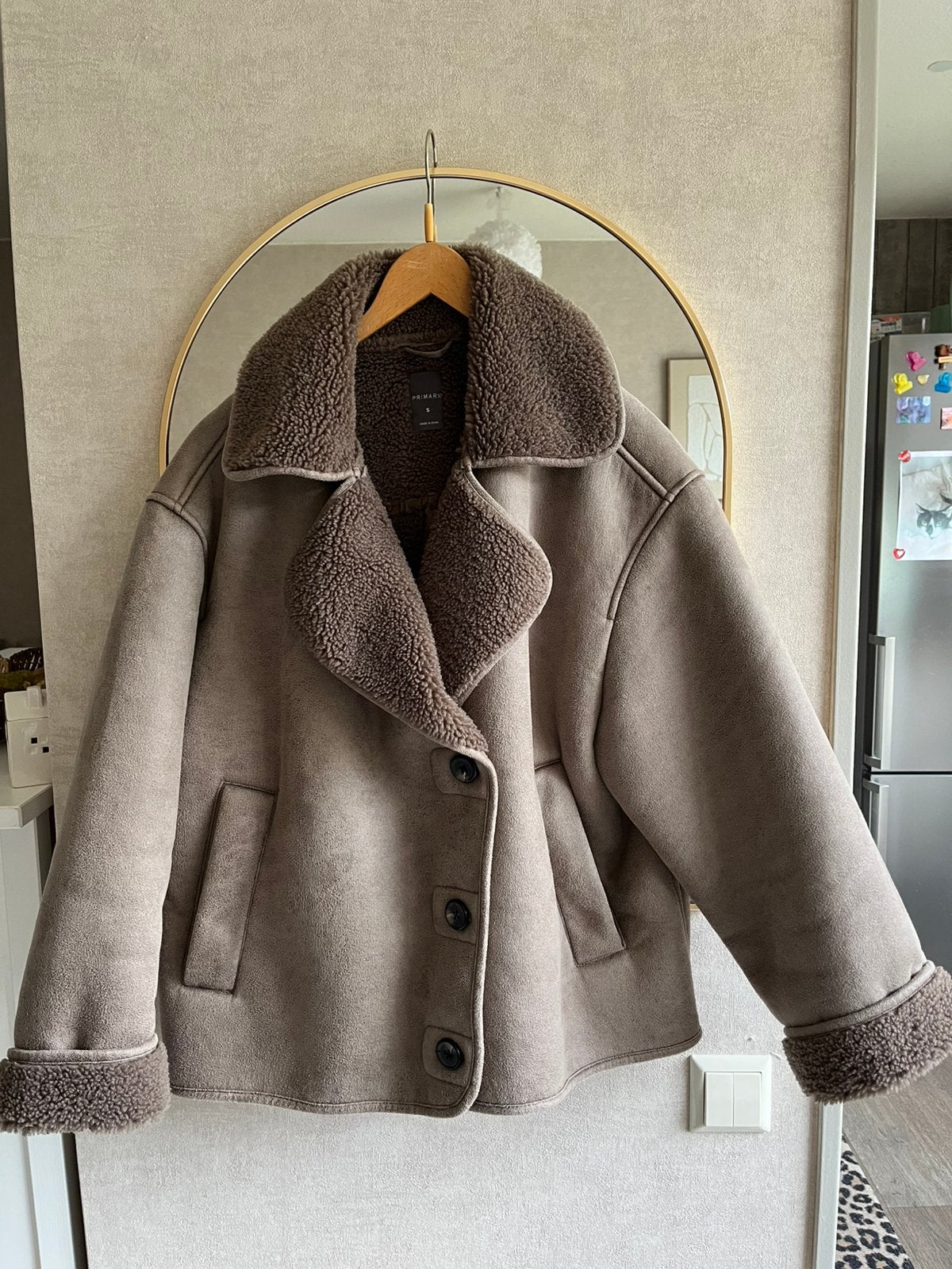 Primark oversized teddy coat, Ophalen of Verzenden, Nieuw, Maat 36 (S), Grijs