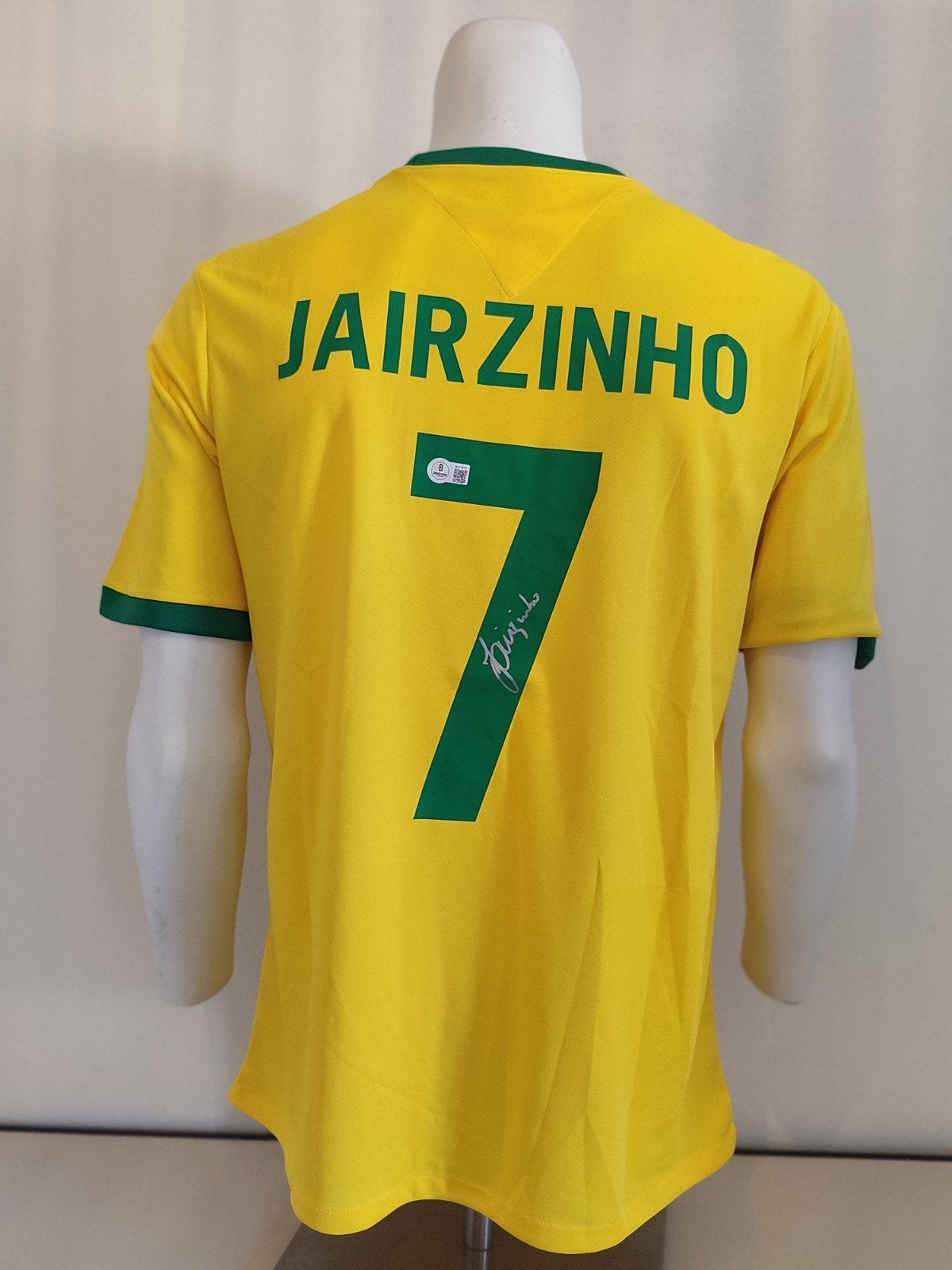 gesigneerd Braziliaans shirt door Jairzinho met Beckett Coa, Verzamelen, Sportartikelen en Voetbal, Ophalen of Verzenden, Nieuw