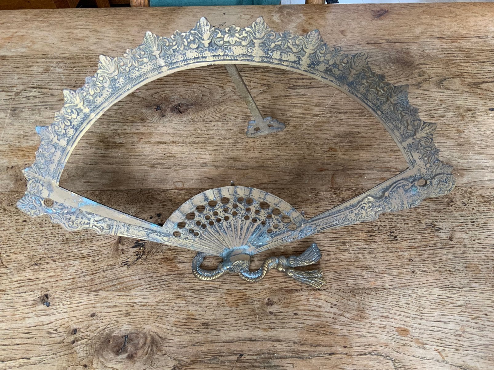 Antieke Chinese Bronzen Koperen Waaierspiegel Waaier Spiegel, Ophalen of Verzenden