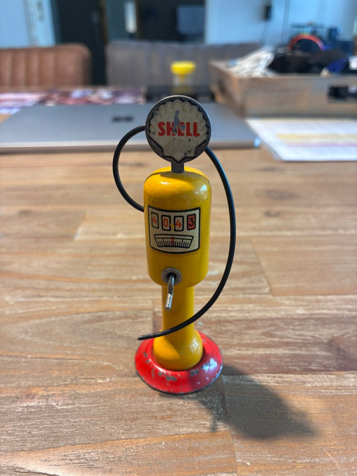 Shell pomp jaren  geel 1955 1960, Ophalen of Verzenden