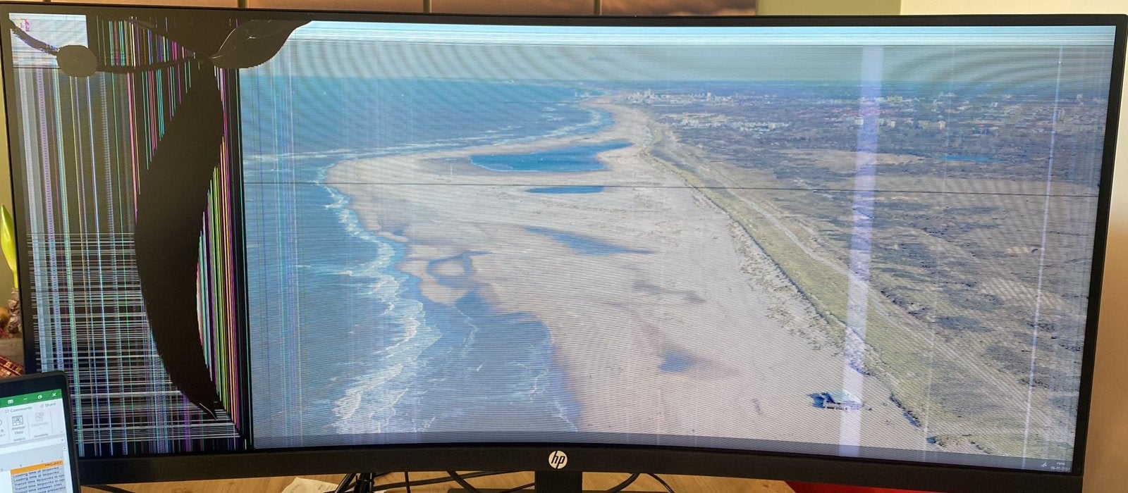 HP M34d Curved Monitor - Scherm kapot, Computers en Software, Monitoren, Niet werkend, 61 t/m 100 Hz, HDMI, USB-C, Curved, VA