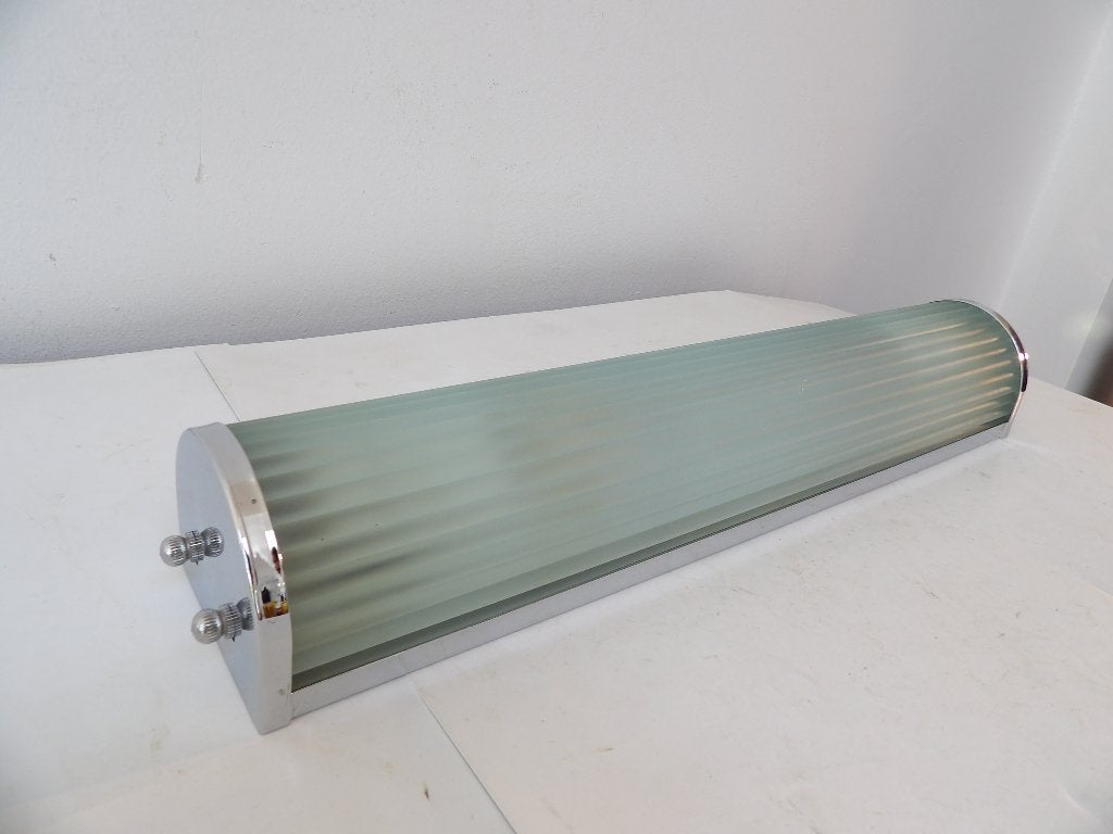 Art Deco Style Wand/Badkamer Lamp, Chroom, Jaren '80, Ophalen of Verzenden