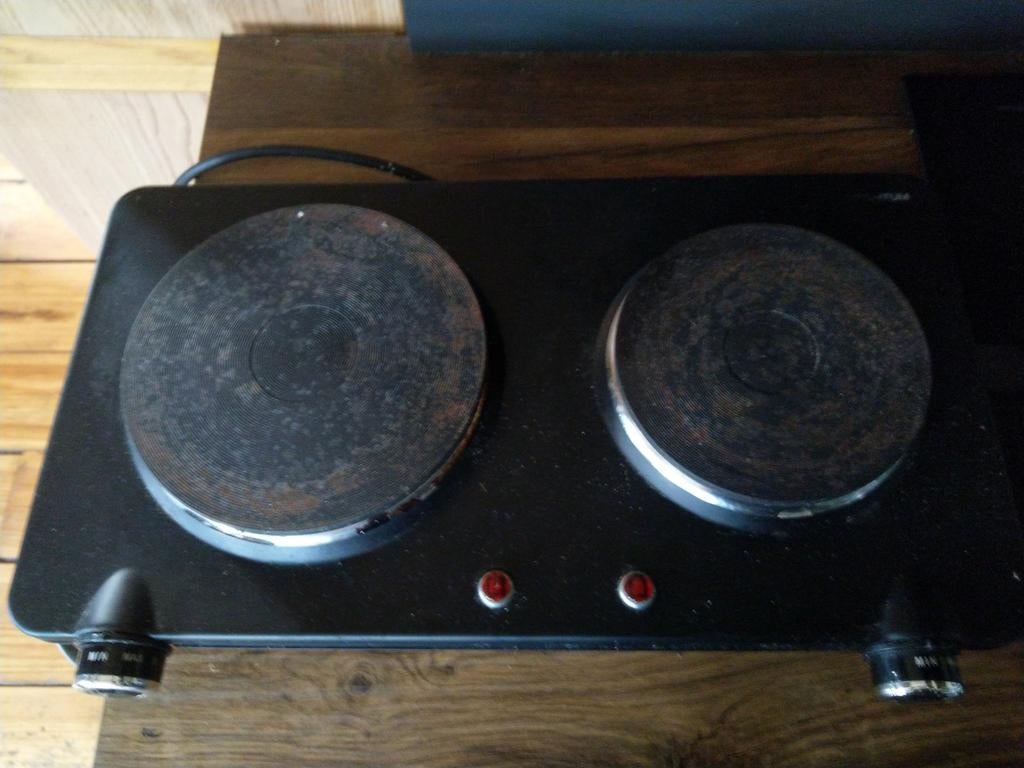 Compacte 2-pits elektrische kookplaat - Ideaal voor kleine r, Gebruikt, 3 kookzones of minder, Ophalen of Verzenden, Vrijstaand