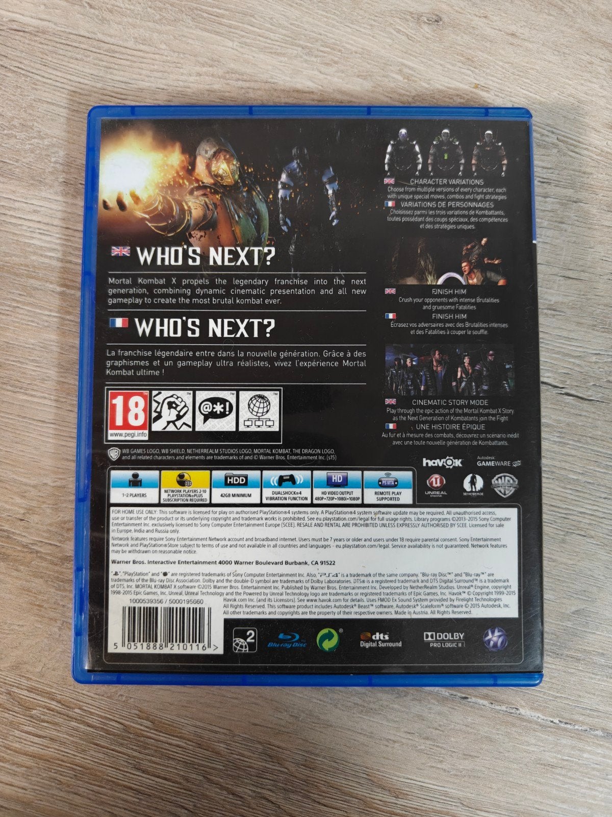 Mortal Kombat X PS4, Vanaf 18 jaar, Vechten, Ophalen of Verzenden, Zo goed als nieuw