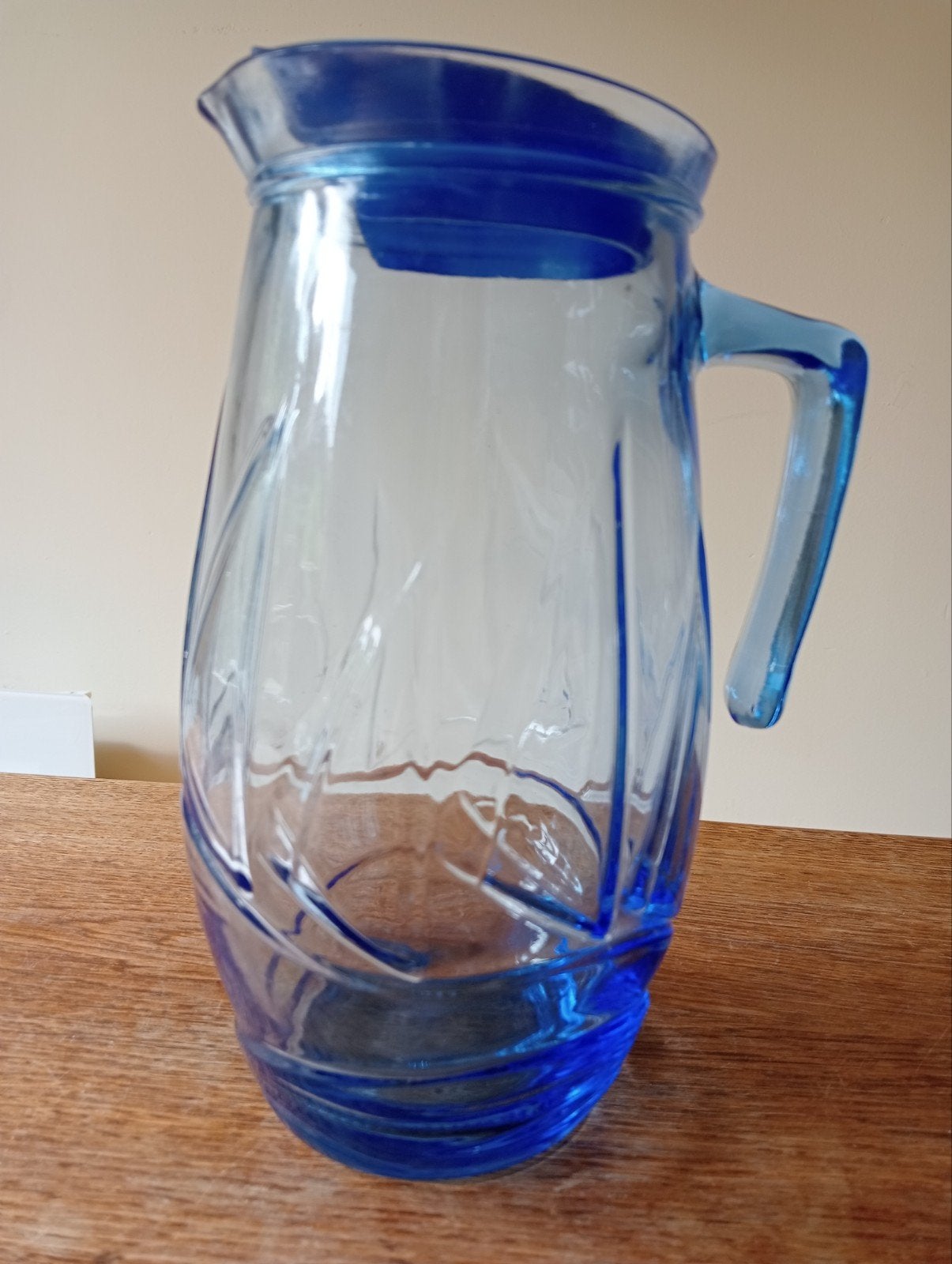 Waterkan met bijpassende waterglazen, Ophalen, Glas of Glazen, Overige stijlen, Glas