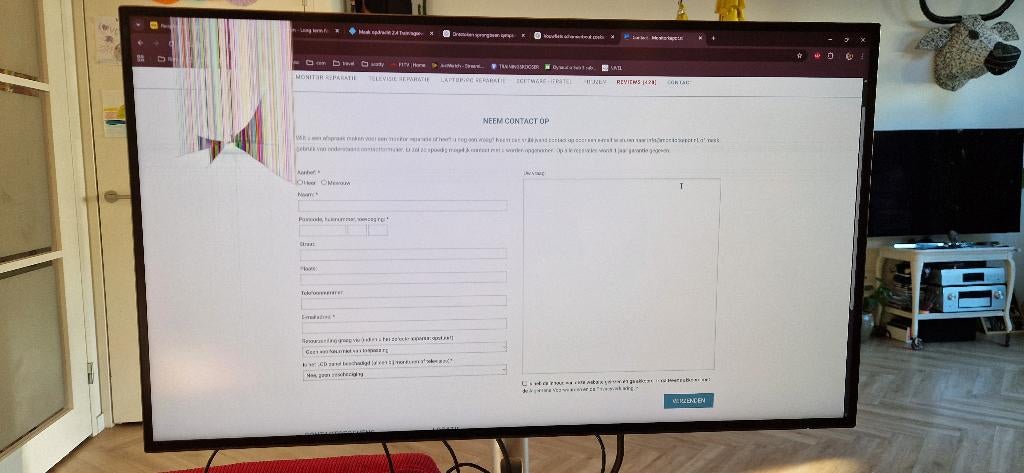 Dell U2725QE (barst paneel), Computers en Software, Monitoren, Gebruikt, IPS, 101 t/m 150 Hz, USB-C