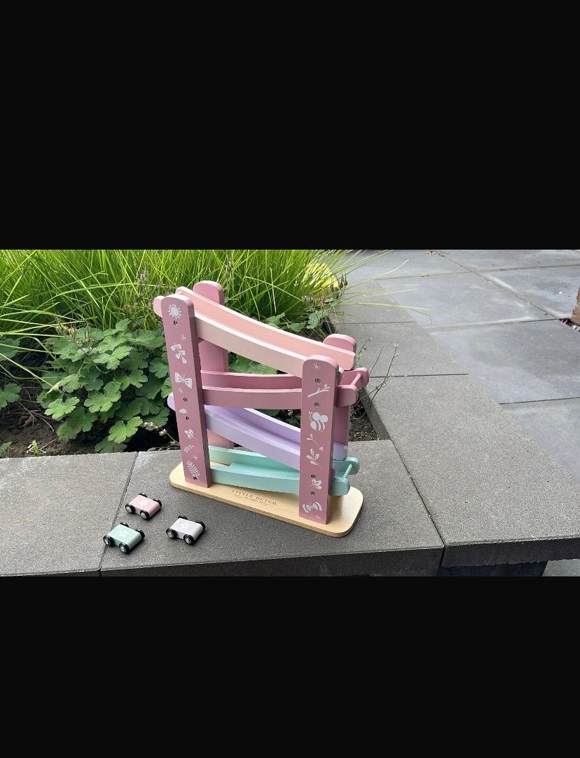 Little Dutch Houten Racebaan met Auto's, Overige merken, Racebaan, Ophalen of Verzenden, Zo goed als nieuw