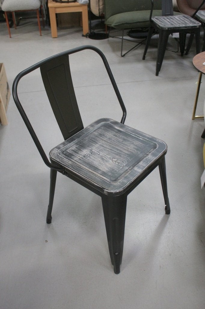 Partij eetkamerstoelen metaal hout Tolix stapelbaar horeca, Ophalen, Zwart, Nieuw, Vijf, Zes of meer stoelen