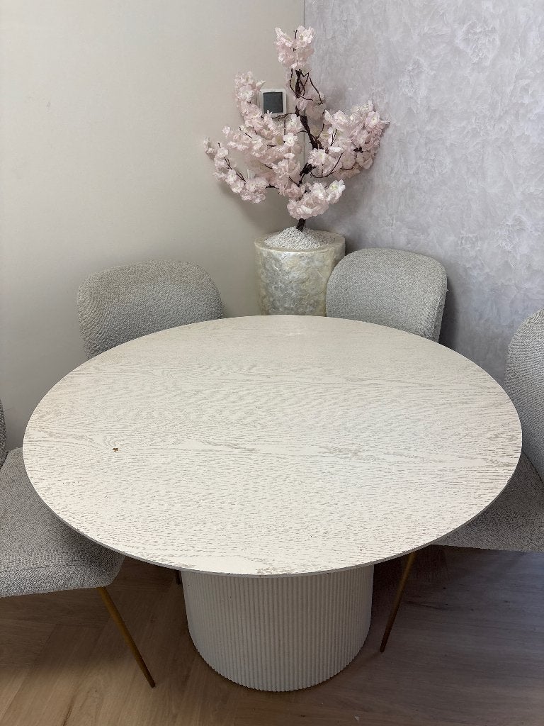 Eettafel, Huis en Inrichting, Ophalen, Gebruikt, 100 tot 150 cm, Rond