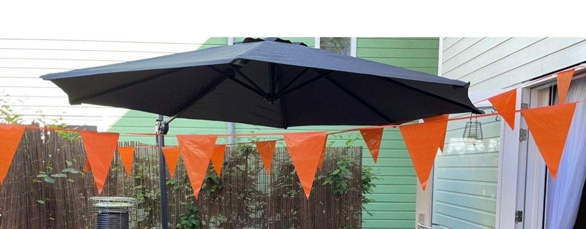 Zweefparasol 3 meter met basis en hoes, Tuin en Terras, Parasols, Ophalen of Verzenden, Gebruikt, 3 tot 4 meter, Zweefparasol