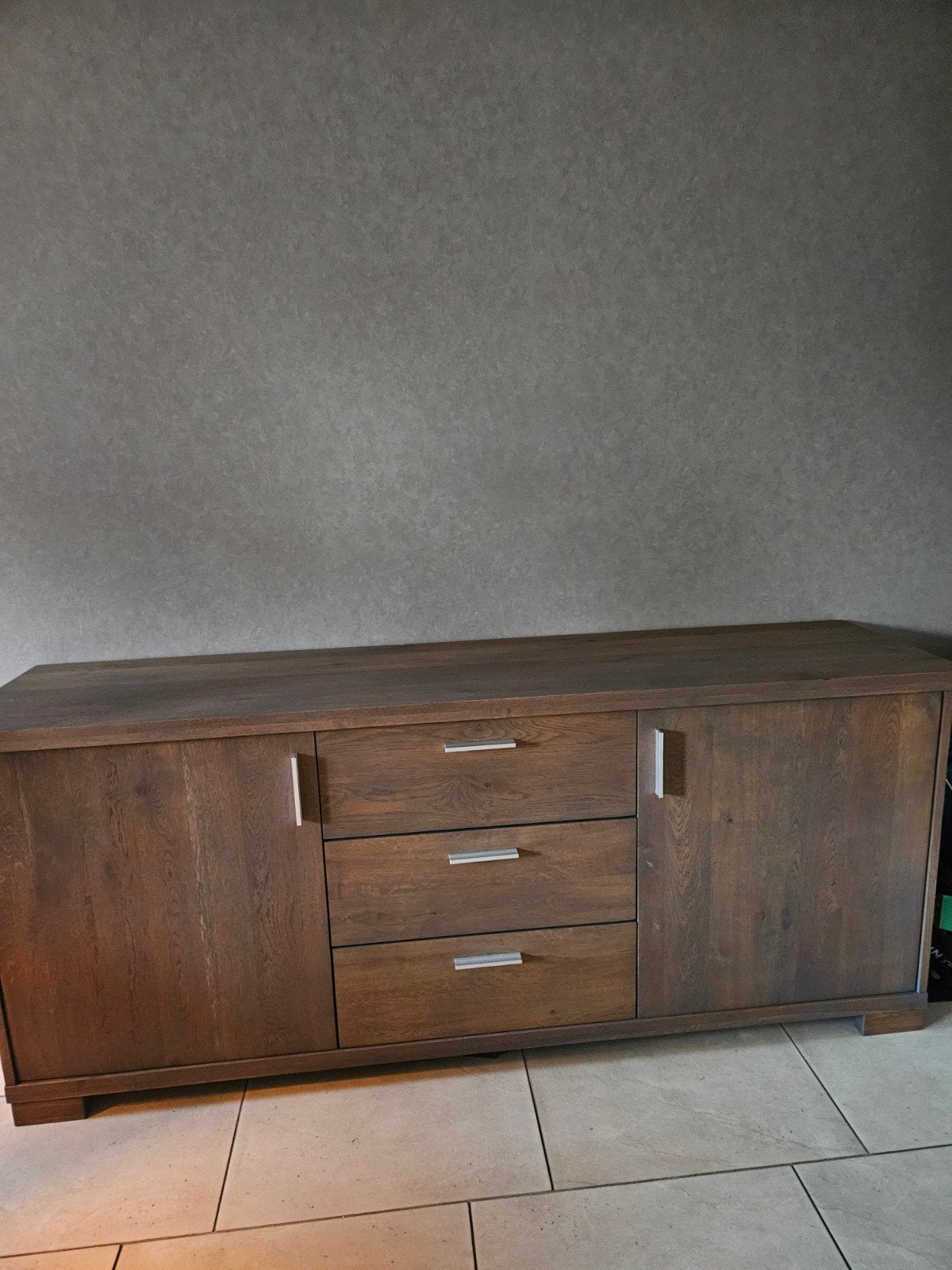 Stijlvol dressoir met lades en deuren - Donkerbruin, Ophalen, Modern, Klassiek, Met lade(s), 150 tot 200 cm