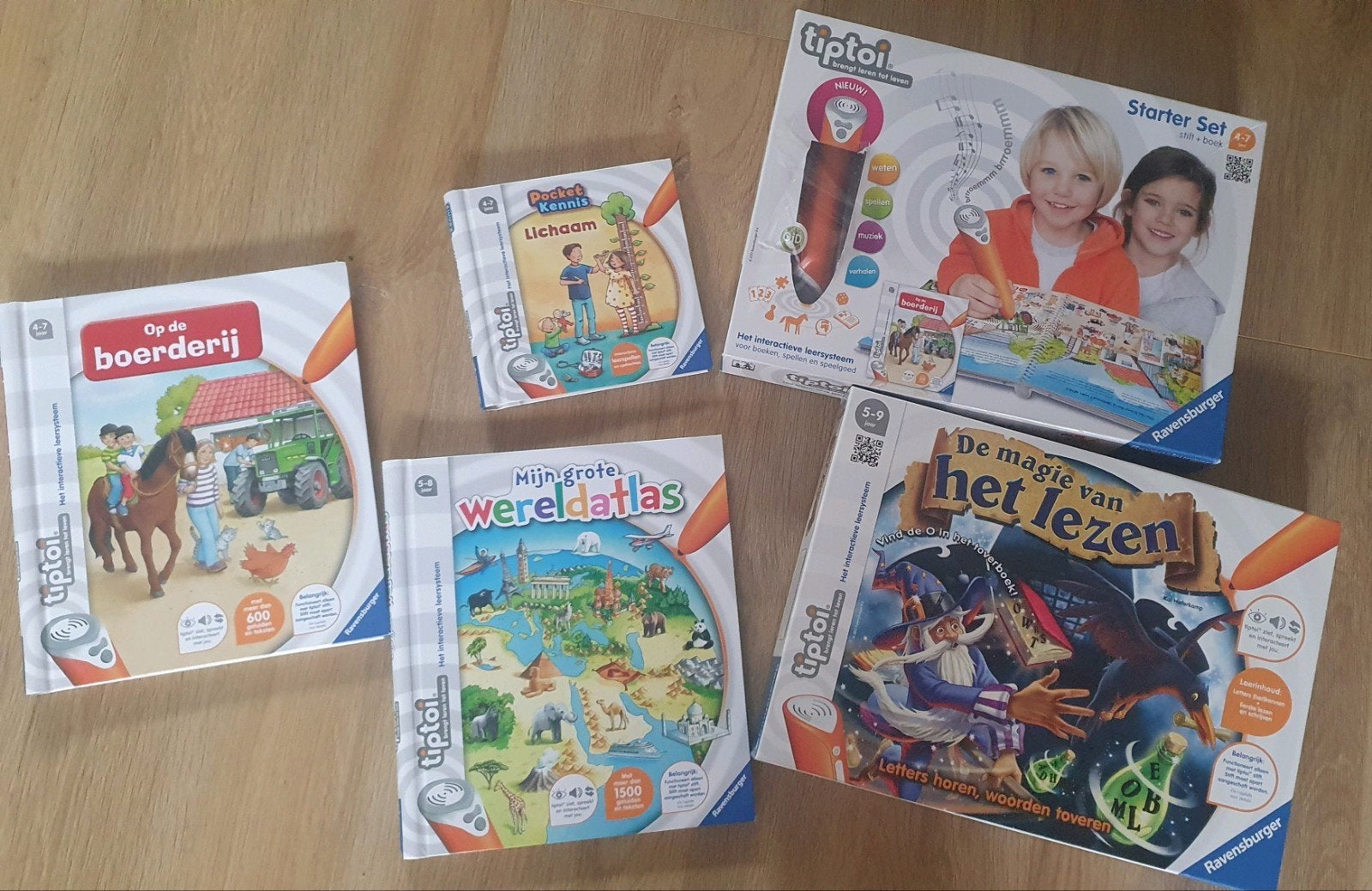 Tiptoi starter set + aanvulling, Ophalen, Zo goed als nieuw, Taal en Lezen, Met geluid
