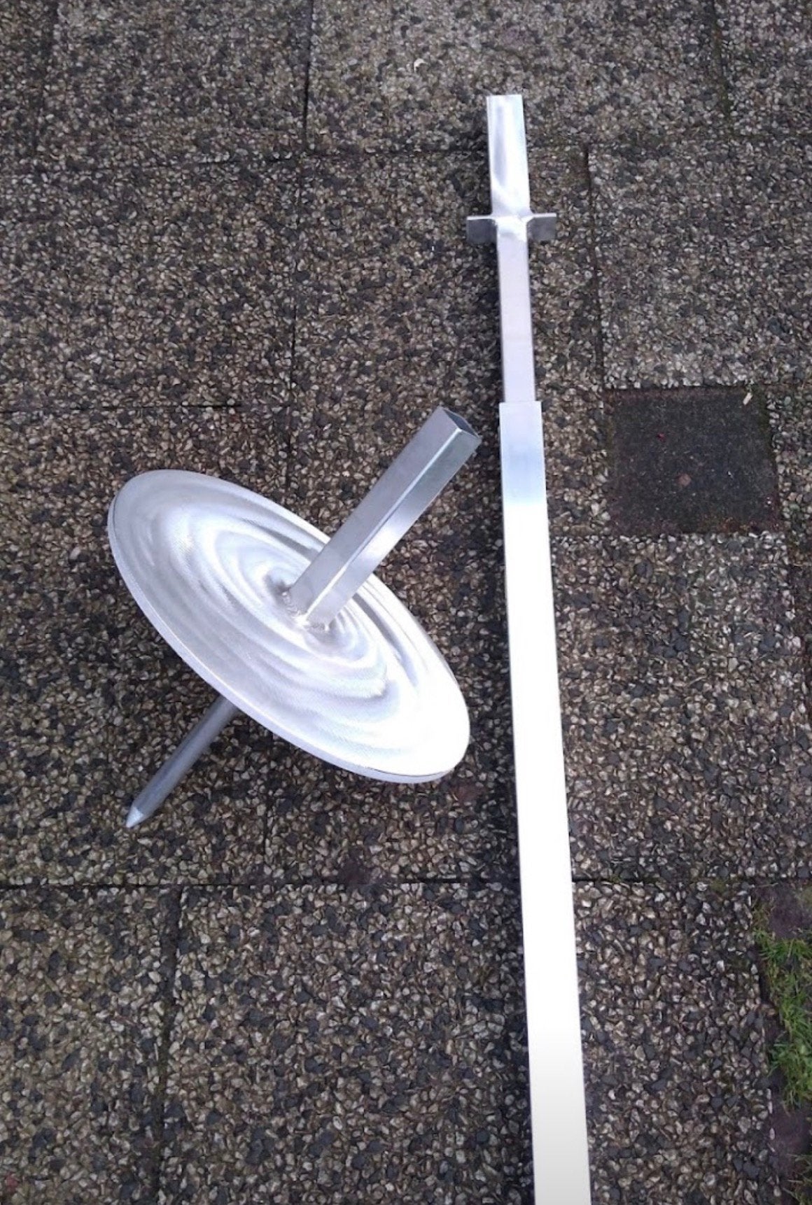Korfbalpaal verstelbaar met voetplaat nieuw, Ophalen, Nieuw, Korf of Paal