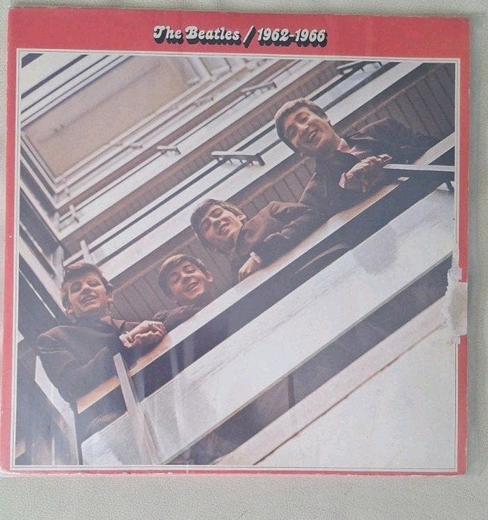 The Beatles - 1962-1966 (Red Album) Dubbel-LP, Cd's en Dvd's, Vinyl | Rock, Gebruikt, Complilatie, Ophalen of Verzenden, 12 inch