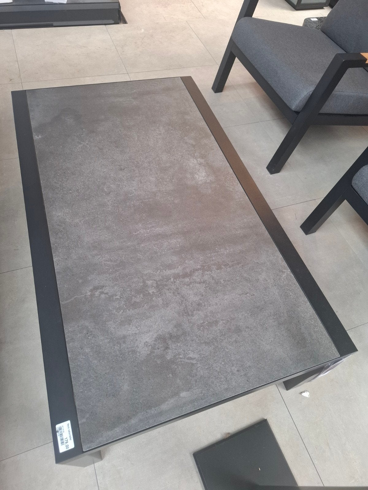 Royal Seasons Nero Buiten Salontafel - Keramisch Blad, Ophalen, Nieuw, Rechthoekig, Aluminium