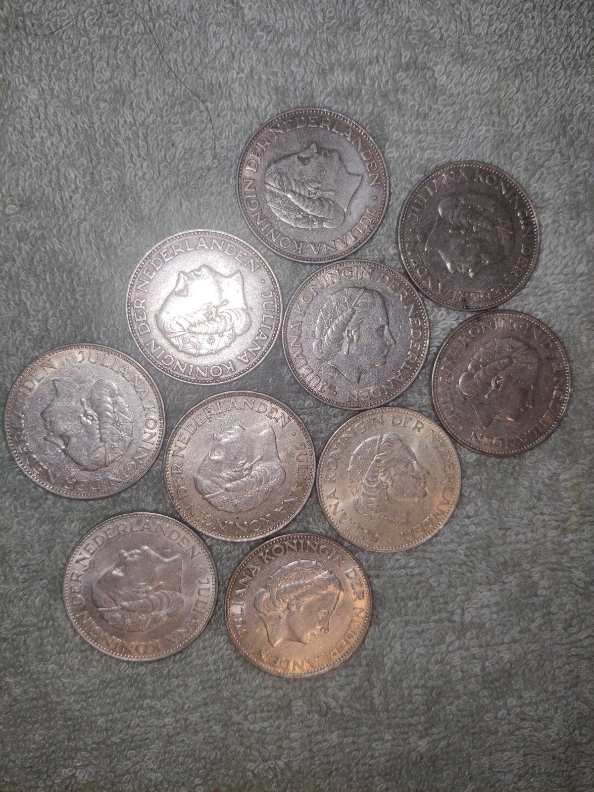 Zilveren Rijksdaalders Koningin Juliana 10 stuks, Postzegels en Munten, Ophalen of Verzenden, Koningin Juliana, 2½ gulden