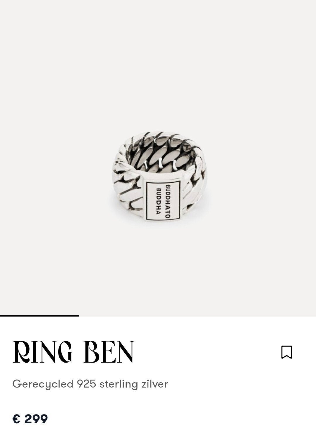 Buddha to Buddha Ben ring - Maat 17, Gebruikt, Ophalen of Verzenden, 17 tot 18, Dame of Heer
