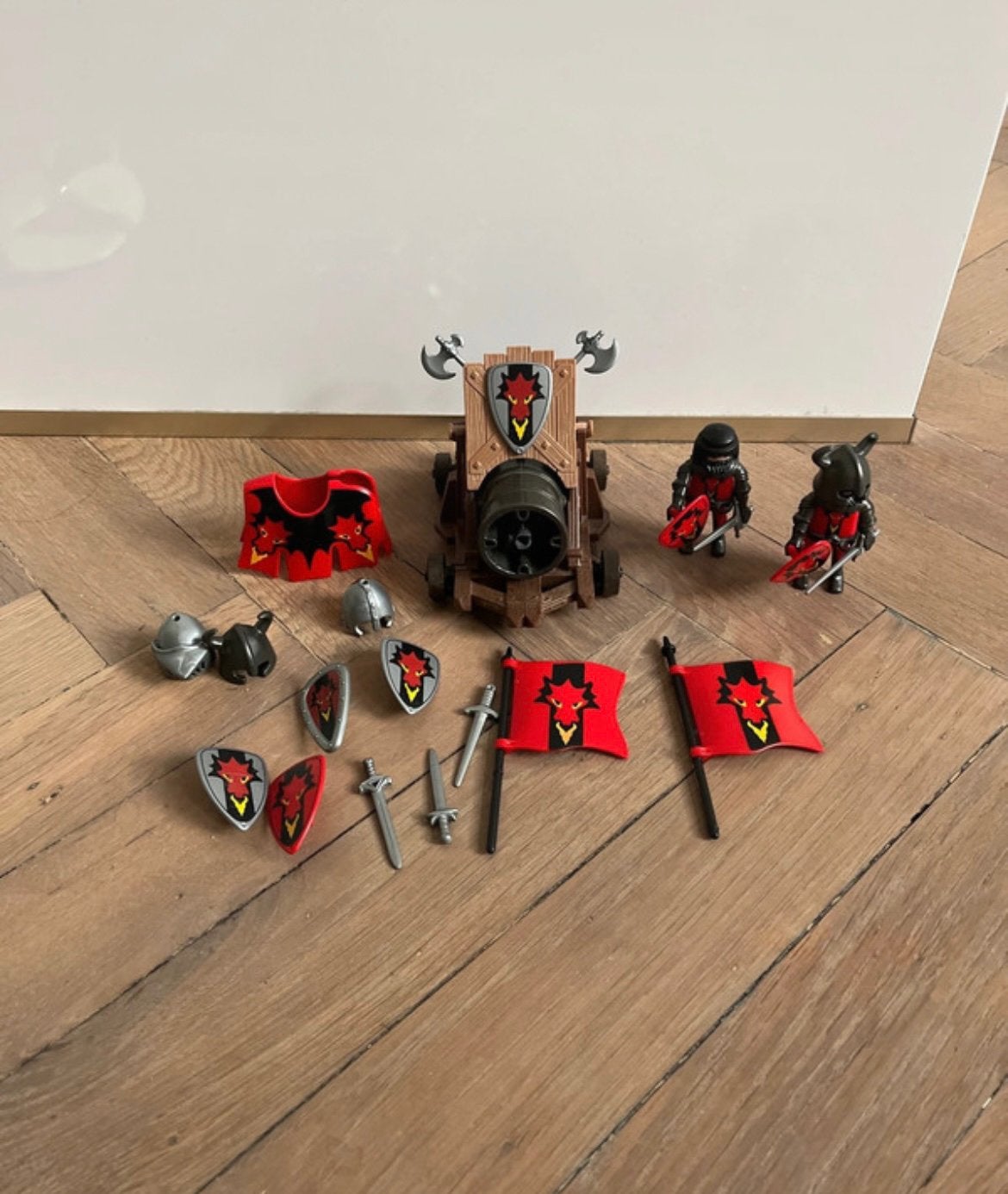 Playmobil knights 3319 3320 rode drakenridders ridder draak, Ophalen of Verzenden, Zo goed als nieuw, Los playmobil
