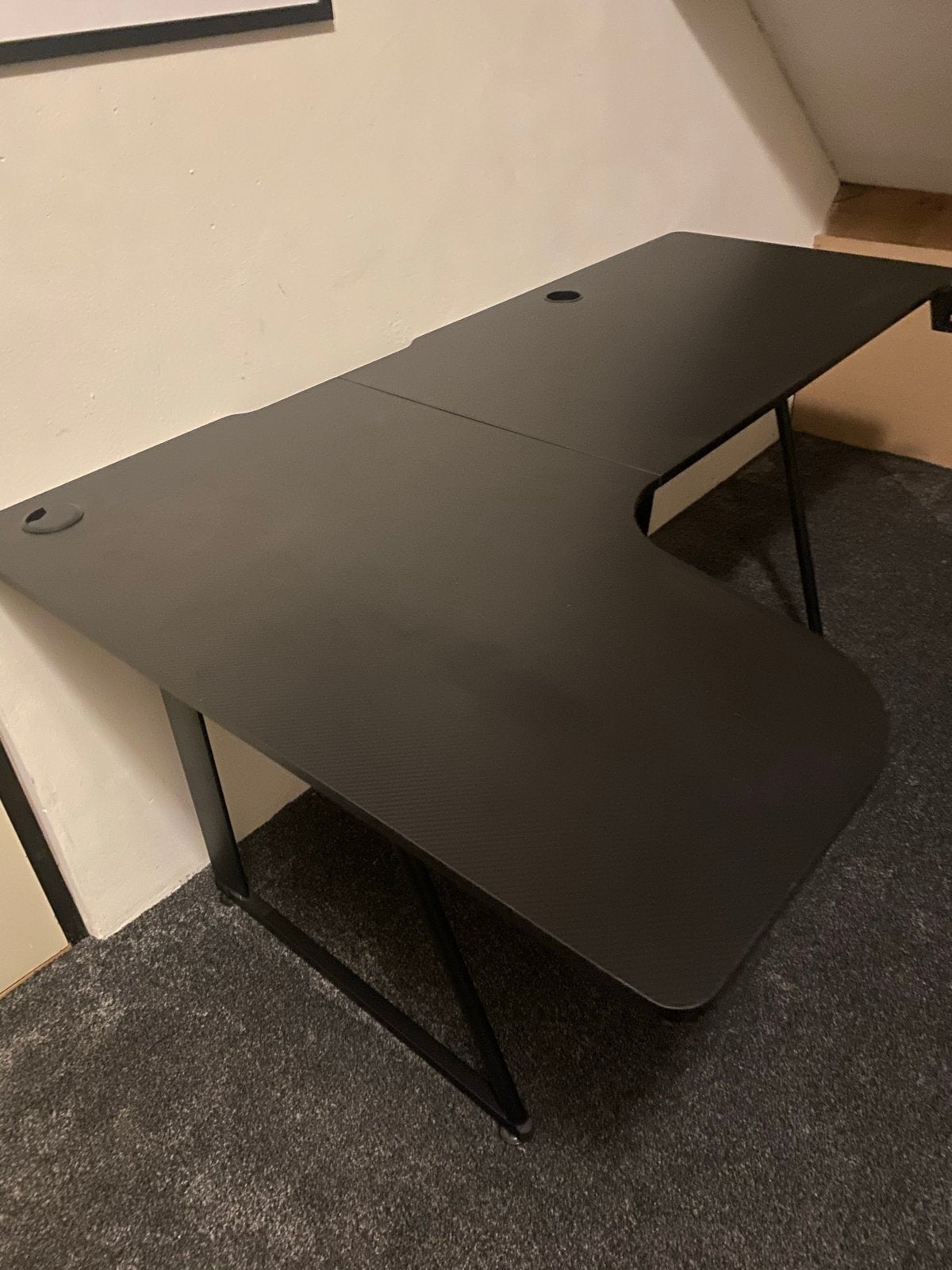Gamingbureau - Zwart hoekbureau voor de ultieme setup, Ophalen, Spaanplaat of MDF, Zo goed als nieuw, Modern