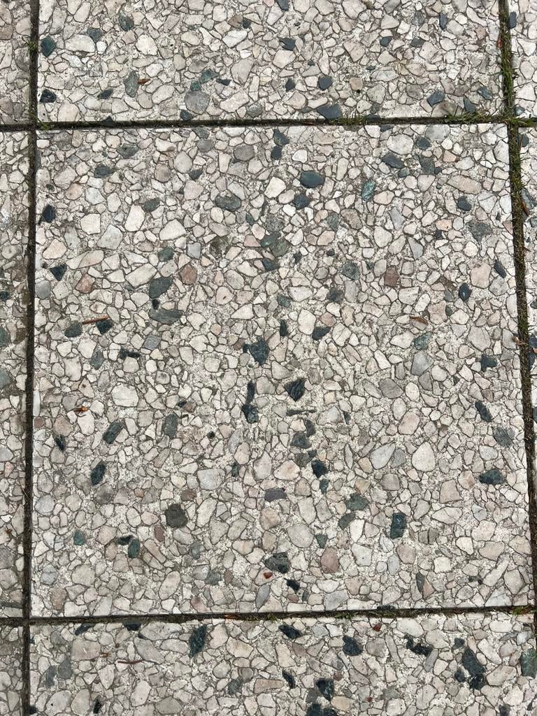 Gratis terrazzo-tegels, Tuin en Terras, Ophalen, Gebruikt, Natuursteen, Terrastegels