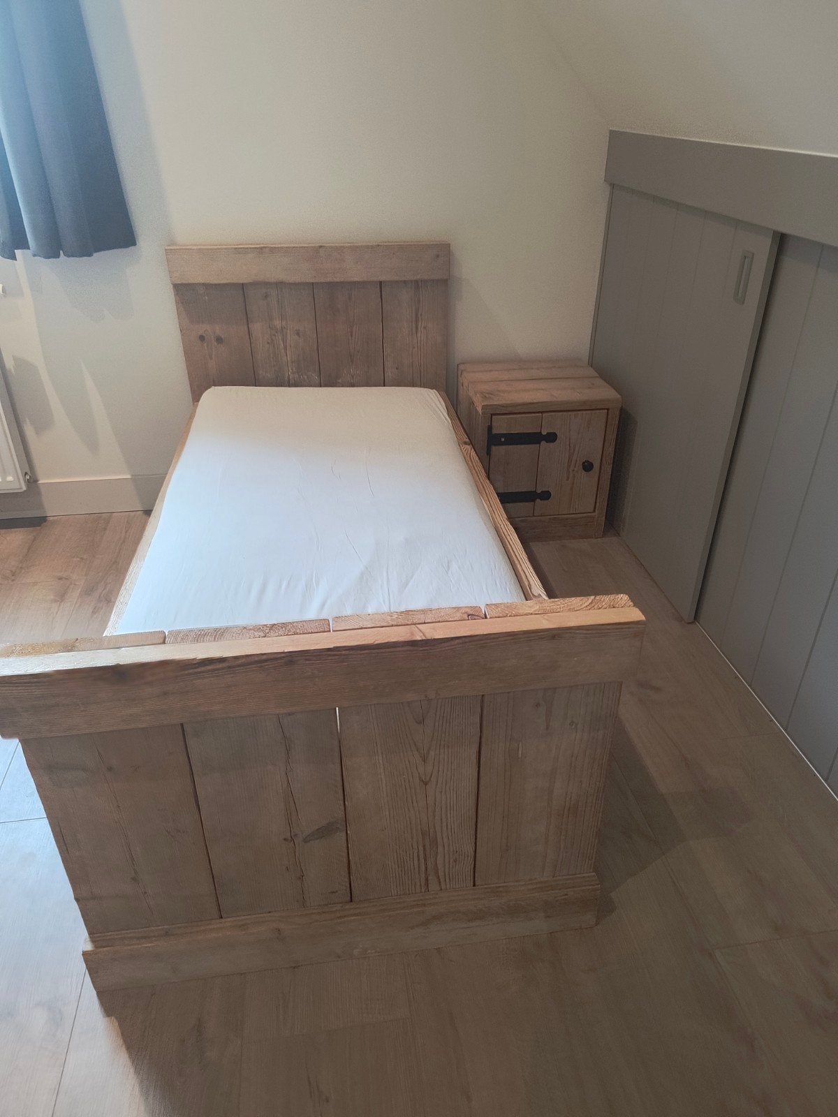 Complete steigerhouten (peuter)slaapkamer, Ophalen, Gebruikt, Bruin, Steigerhout