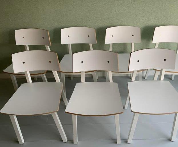 6 ikea sigurd eetkamerstoel wit stoel ikea (sigrid) Nunspeet, Ophalen, Gebruikt, Wit, Ikea, retro wit