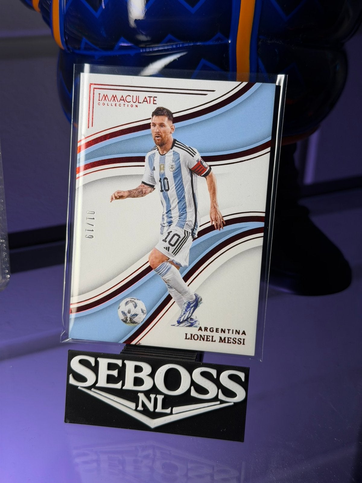 2023-24 Panini Immaculate Argentina Lionel Messi 01/19, Ophalen of Verzenden, Zo goed als nieuw, Buitenlandse clubs, Spelerskaart