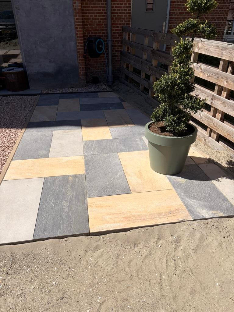 Wildverband tegels 80x40x4, Ophalen, Zo goed als nieuw, Keramiek, Terrastegels
