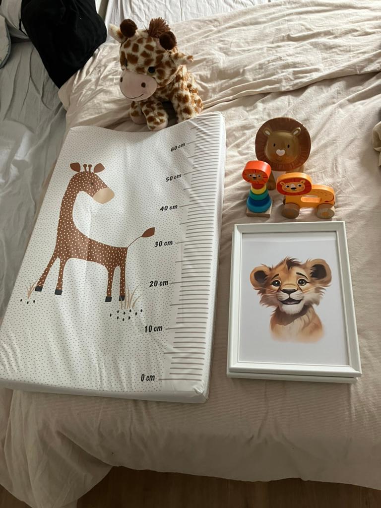 Safari kamer - aankleedkussen, safari poster, spaarpot ect, Ophalen, Wanddecoratie