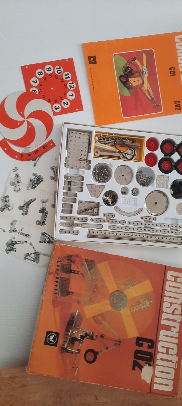Vintage Construction C02 Metaalbouwdoos - Compleet, Ophalen of Verzenden, Gebruikt