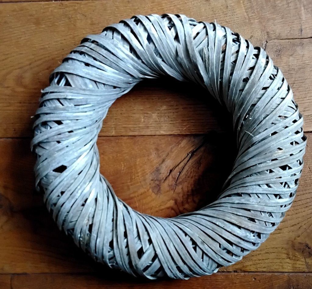 Hele dikke krans - met ijzeren frame, 40 cm, Gebruikt, Krans, Ophalen of Verzenden