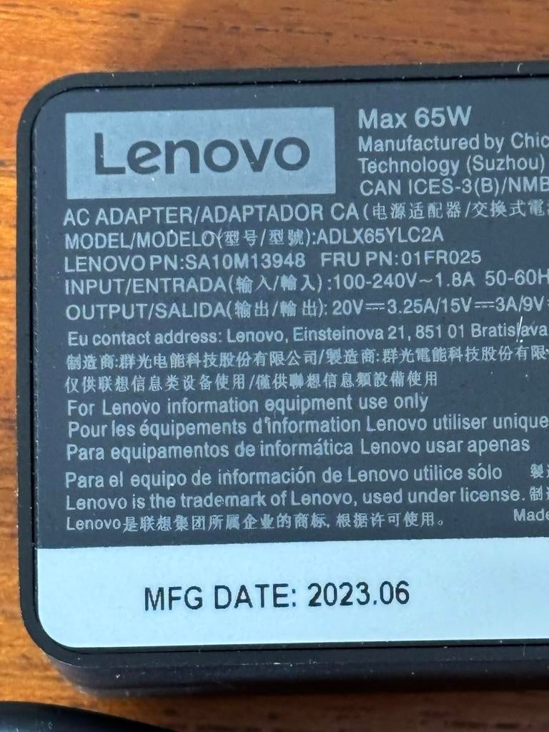 Nieuwe Lenovo USB-C Opladers 65W (ADLX65YLC2A), Computers en Software, Laptop-opladers, Ophalen of Verzenden, Nieuw