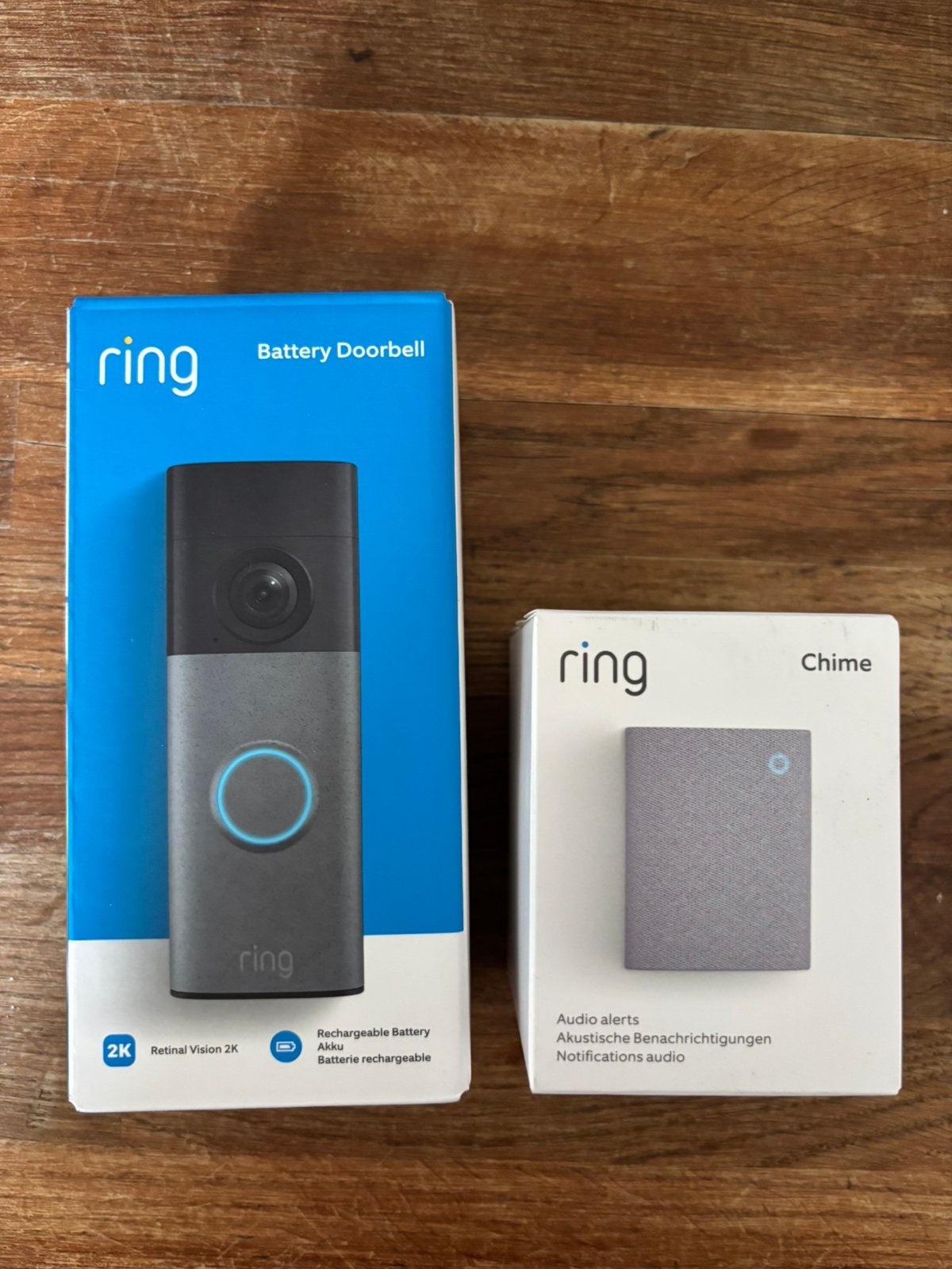 Ring battery deurbel + chime Nieuw in doos, Huis en Inrichting, Deurbellen, Ophalen of Verzenden, Bewegingsdetectiesensor, Nieuw